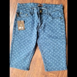 Mens denim shorts